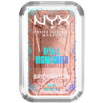 NYX Professional Makeup Bridgerton Royal Highlighter rozjasňovač 01 Iridescent Peach 5 g – Zboží Dáma