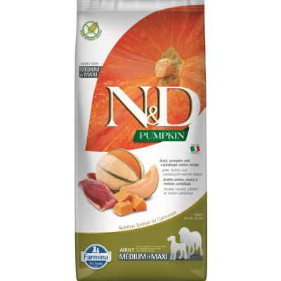 N&D Pumpkin Dog Adult Medium & Maxi Duck & Cantaloupe melon 12 kg – Zbozi.Blesk.cz