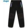 Dámské sportovní kalhoty Kugo zateplené soft kalhoty HK2522 Černá s modrým zipem