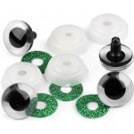 Glitrové bezpečnostní oči Ø20mm (Pár) Barva: Zelená – Zboží Dáma