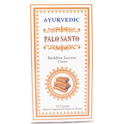 Ayurvedic Vonné kužely Tekoucí dým Palo Santo 10 ks – Zboží Dáma