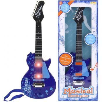 Nobo Kids elektrická rocková kytara s kovovými strunami modrá