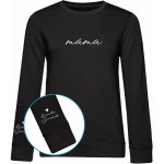 Dámská mikina MÁMA CLASSIC a jména dětí na rukávu Černá Bílý – Zboží Dáma