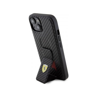 Ferrari Carbon Grip Stand iPhone 15 černé