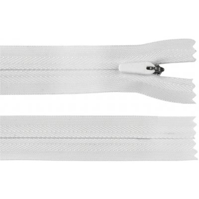 Prima-obchod Spirálový zip skrytý No 3 délka 25 cm na outdoorové oděvy a doplňky, semi-autolock, barva 101 bílá – Hledejceny.cz