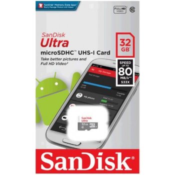 SanDisk microSDHC 32 GB UHS-I U1 SDSQUNS-032G-GN3MN