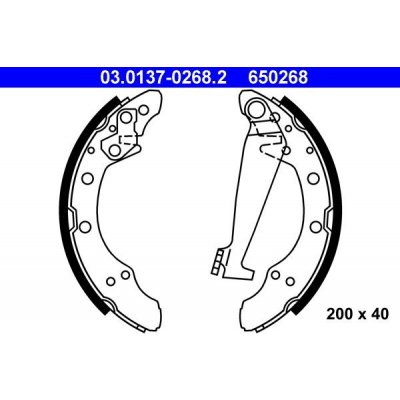 Sada brzdových čelistí ATE 03.0137-0268 (AT 650268) - AUDI, SEAT, ŠKODA, VW | Zboží Auto