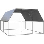 vidaXL Venkovní klec pro kuřata 3 × 4 × 2 m pozinkovaná ocel stříbrná a stříbrnošedá 9799.3154376 – Sleviste.cz