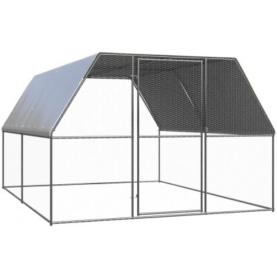 vidaXL Venkovní klec pro kuřata 3 × 4 × 2 m pozinkovaná ocel stříbrná a stříbrnošedá 9799.3154376 – Sleviste.cz