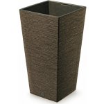 Prosperplast Květináč FURU SQUARE ECO WOOD 26,5cm kávový – Zboží Dáma