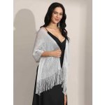 Classic Scarf dámská bílá šála se stříbrnou – Hledejceny.cz