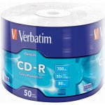 Verbatim CD-R 700MB 52x, AZO, spindle, 50ks (43351) – Zboží Živě