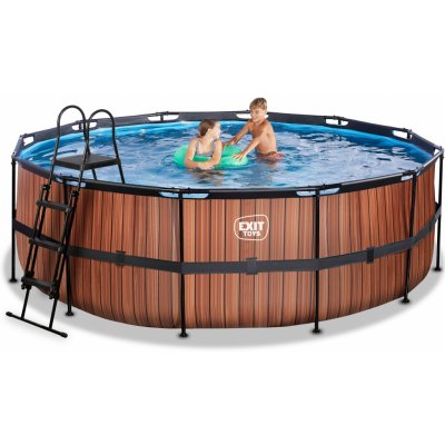 Exit Toys Frame s pískovou filtrací 427 x 122cm Dřevo – Zboží Dáma