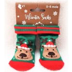 Kojenecké vánoční ohrnovací ponožky Sobík – Zboží Mobilmania