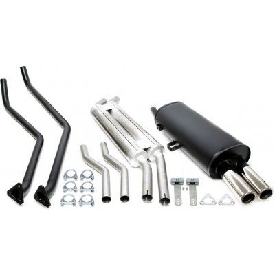 TA Technix sportovní catback výfuk BMW řada 3 E30, 10/1982 - 09/1987, 2x 70 mm rovná nerezová koncovka s pertlem – Hledejceny.cz