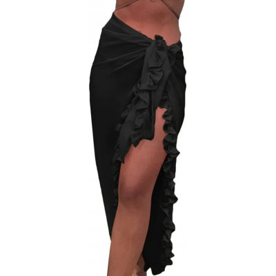 Plážová sukně Chiffon S292 Black – Zboží Mobilmania
