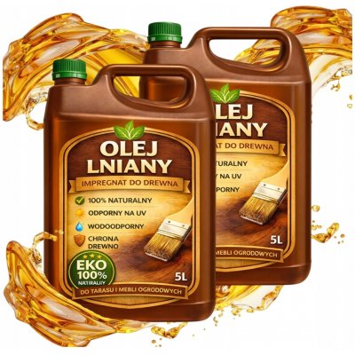LNĚNÝ OLEJ 10L Impregnace na Dřevo EKO Přírodní Terasa Nábytek – Hledejceny.cz