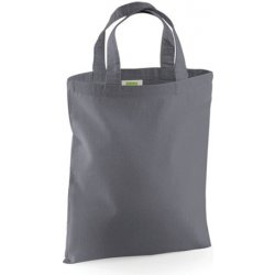 Westford Mill Bavlněná mini taška WM104 Graphite Grey 26x32,5 cm