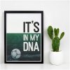 Plakát Zelený plagát na stenu s motívom futbalovej DNA zelená A3