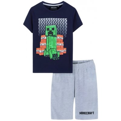 Pyžamo Minecraft f UK 52586 tm. modro šedé – Zbozi.Blesk.cz