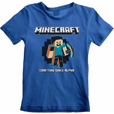 CurePink dětské tričko minecraft Crafting Since Alpha – Sleviste.cz