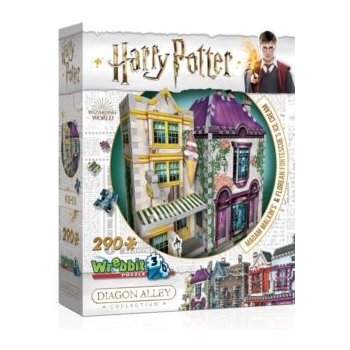 Wrebbit 3D puzzle Harry Potter Madam Malkinová Oděvy pro každou příležitost a Zmrzlinářství Florea 290 ks