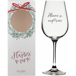 Bella Rose Sklenice na víno Hlavně se nep♥srat + vánoční krabička čirá barva sklo 350 ml – Zboží Dáma
