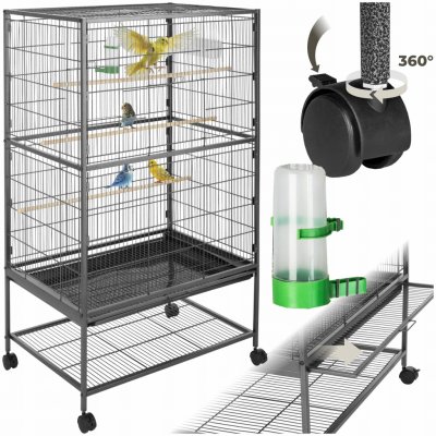 TecTake 402287 voliéra 131 cm antracit – Zboží Dáma