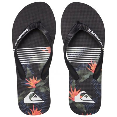 Quiksilver Molokai Jungle black grey black letní žabky – Zbozi.Blesk.cz