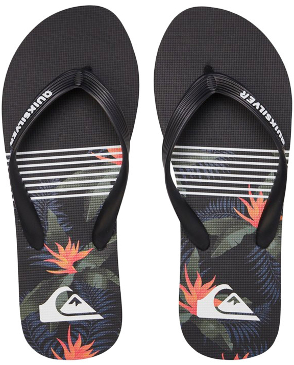 Quiksilver Molokai Jungle black grey black letní žabky