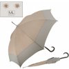 Deštník Doppler Elegance AC Cottage luxusní deštník s potiskem a náušnicemi béžový