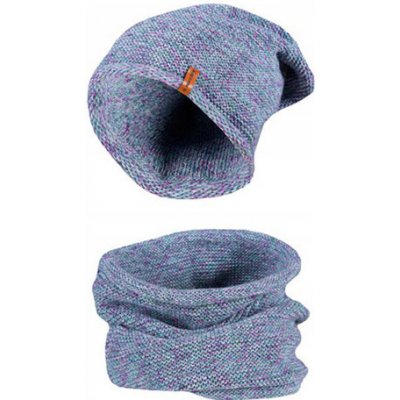 Biju dámský zimní set čepice a tunel Mark melír modré a fialové – Hledejceny.cz