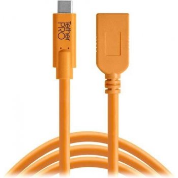 Tether Tools CUCA415-ORG Boost USB Type-C na USB Type-A prodlužovací, 4,6m, oranžový