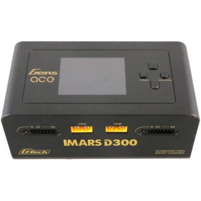 Gens Ace IMARS D300 G-Tech Channel AC/DC 300W/700W RC nabíječka baterií-EU černá – Zboží Dáma