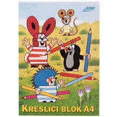 Bobo Kreslící blok KRTEK spirála A4 čistý – Zboží Mobilmania