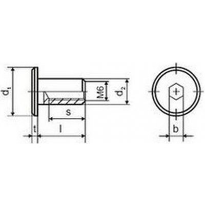spojovací článek M6x12 BÍLÝ ZINEK 15 hlava průměr 9 SW5 JCN [1 ks] – Hledejceny.cz