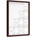 PROCITY Venkovní vitrína model 2000, 16 x A4, sklo, hnědá | Zboží Auto