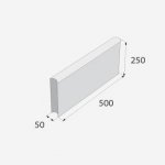 Presbeton obrubník ABO 5-20 50 x 5 x 25 cm přírodní beton 1 ks – Hledejceny.cz