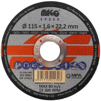 Magg Kotouč řezný 115 x 1,6 x 22 mm RKQS11515220 – Zboží Mobilmania