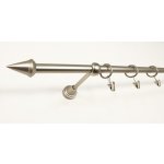 Garol Kovová garnýž Hrot decorative jednořadá stříbrná 220 cm – Sleviste.cz