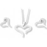 Ewena Stříbrná souprava srdce z chirurgické oceli KM427 – Sleviste.cz