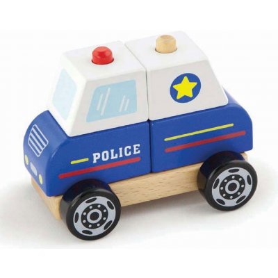 Viga Toys Dřevěné policejní auto pro nejmenší – Zbozi.Blesk.cz