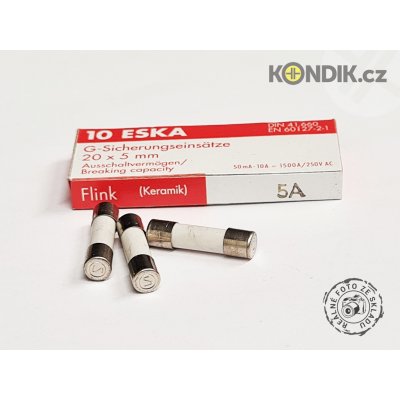 Eska Pojistka 5x20mm rychlá keramická Proud: 10A – Zboží Mobilmania