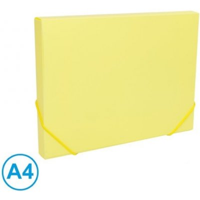 LUMA Box na spisy s gumou A4 pastel - žlutý