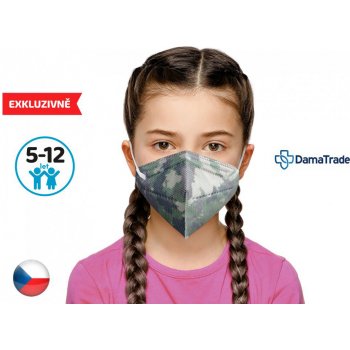Dama Trade respirátor FFP2 vhodný pro děti Maskáč 1 ks