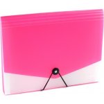 Karton P+P Organizér na dokumenty s gumou A4 Opaline čirá-růžová 13 kapes – Zboží Živě