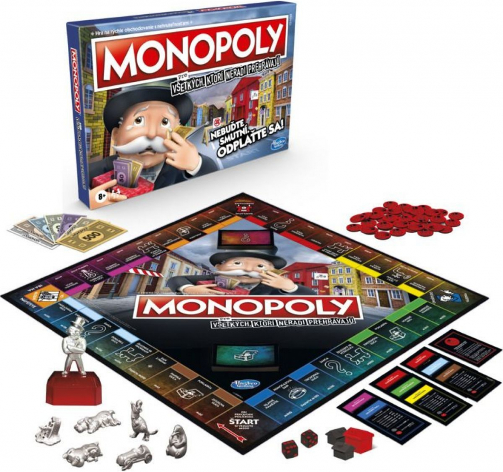 Hasbro Monopoly pro všechny kdo neradi prohrávají SK