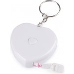 Pro Háčkování Metr krejčovský 150 cm, samonavíjecí, srdce s přívěskem, bílý – Zboží Dáma