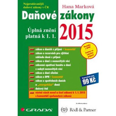 Daňové zákony 2015 - Úplná znění platná k 1. 1. 2015 – Zboží Mobilmania