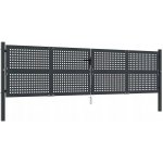 vidaXL Zahradní brána antracitová 400x125 cm Ocelová – Hledejceny.cz